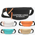 WAALUU Factory Custom Logo Printed Waist Bag Lightweight Travel Waterproof Chest Unisex Custom Print Fanny Pack Crossbody