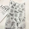 Simplicity 17G Black Flower Pattern Moisture Proof 100% Virgin Pulp Wrapping Tissue Paper for Fashion Women Clothes Packaging