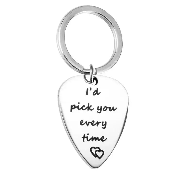 Wholesale Custom Rectangular Stainless Steel Keychain Promotional Vintage Fashion Cartoon Metal Key with Stylish Design