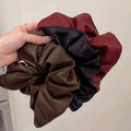 Oversize Super Soft Foldable Girls Elastic Hair Band Accessories Large Big XXL Faux Synthetic Pu Hair Ties Leather Scrunchie