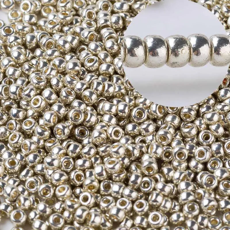Miyuki 4203 Gold 4201 Silver 11/0 Japanese Metallic Round Seed Beads 10g Per Bag