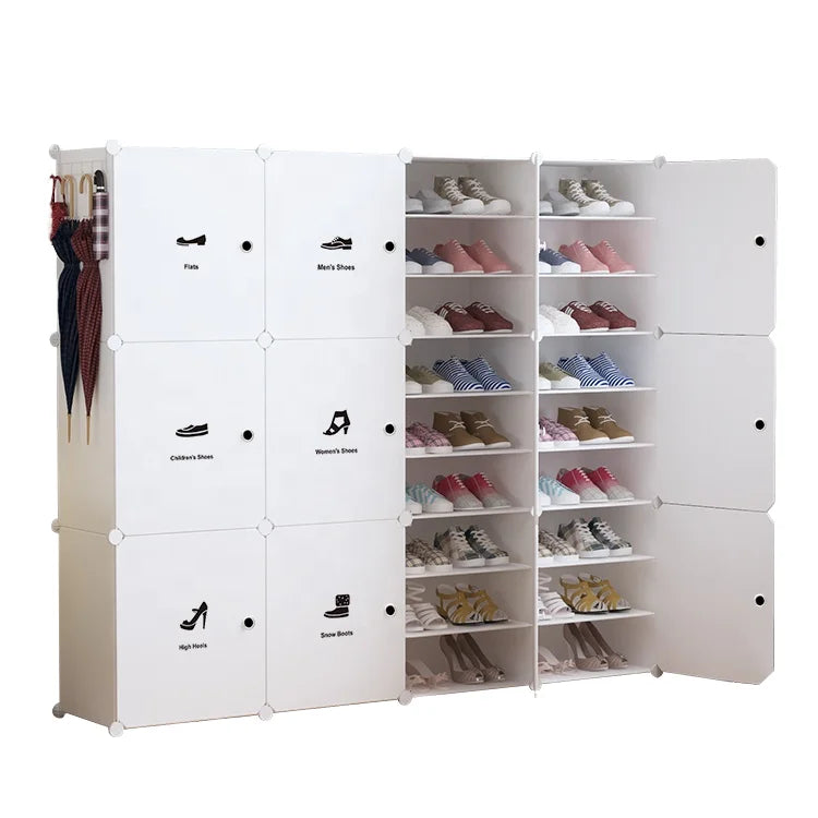 High Quality DIY Plastic Shoe Rack Home Furniture Eco-Friendly Simple Design Living Room School Organizer Easy Assembly