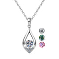 Drop Shape Pendant 925 Sterling Silver Simulation Diamond Clavicle Chain Exquisite Jewelry Moissanite Diamond Necklace Women