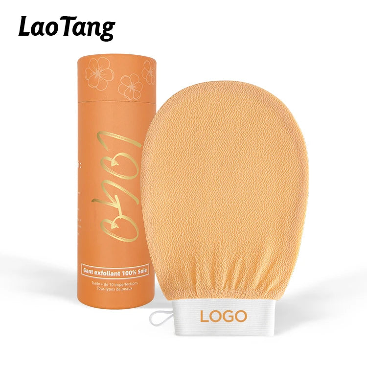 Korean Exfoliating Mitt for Shower Custom LOGO Soft Viscose Fiber Exfoliating Gloves Remover of Dead & Dry Skin