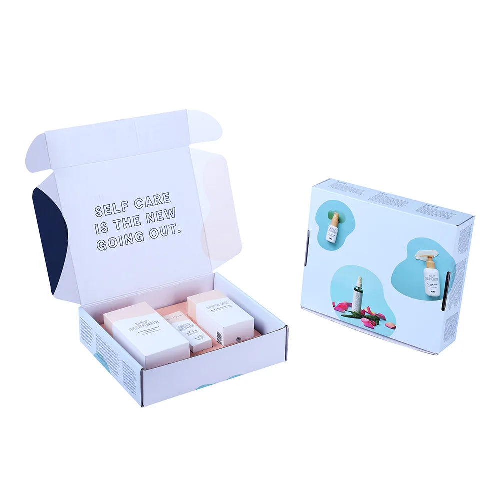 Both Sides Printed logo Custom Folding Packing Boxes with Paper Insert for Small Business Cosmetic Perfume Packing Mailer Box