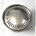 Commercial Restaurant Round Barbecue Non-stick Korean Stainless Steel BBQ Grill Pan