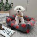 Wholesale Custom Logo Pet Bed Soft Fleece XL Dog Cat Beds Paw Design in Stock