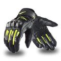 Motorcycle Gloves Breathable Leather Touchscreen Full Finger Seasons Gloves With Carbon Fiber Hard Knuckle Anti-fall Protect