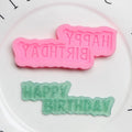 Saffron Happy Birthday Cake Silicon Fondant Mould Resin Mold Birthday Silicone Molds Chocolate Topper Chocolate Mold