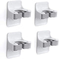 4pcs Mop and Broom HolderSturdy Broom Holder Wall Mount Self Adhesive No Drilling Super Anti-Slip for Home Kitchen Bathroom