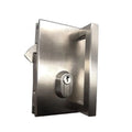 Stainless Steel 304 Modern Sliding Glass Door Lock G014H Wall to Glass Frameless Patch Lock with Square Handle 10-12mm Glass