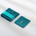 Double Sided Deer Skin Velvet Double Bag Flip Jewelry Bag Ring Earrings Necklace Storage Card Printed Logo Velvet Pouches