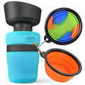 Wholesale 18oz/520ml Feeding Drinking Cup Bowl Pet Water Dispenser Pet Water Bottle Portable Travel Bottle with Bowl