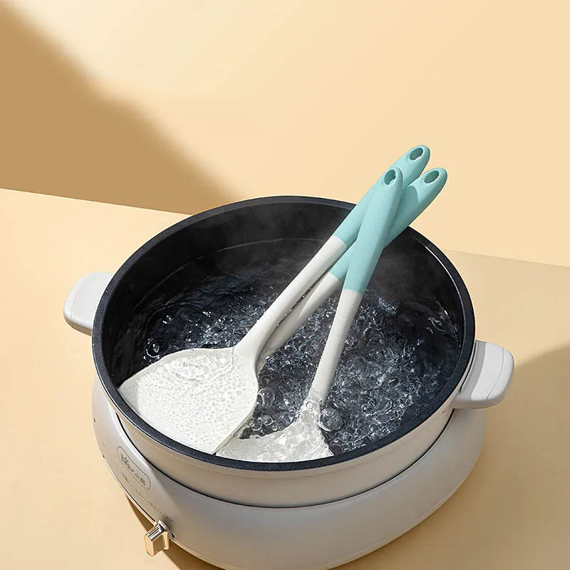 Household Silicone Spatula Cooking Kitchen Supplies Set Protective Pot Household Stir Fry Spatula Soup Spoon