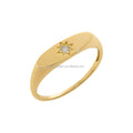 14k Real Yellow Gold Diamond Finger Ring Women's Jewelry Good Quality Rings Chinese Factory Wholesale
