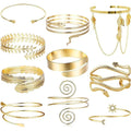 Fashion Temperament Adjustable Arm Cuff Bracelets Upper Bands Armband Cuff Bangle Snake Arm Bracelets for Women