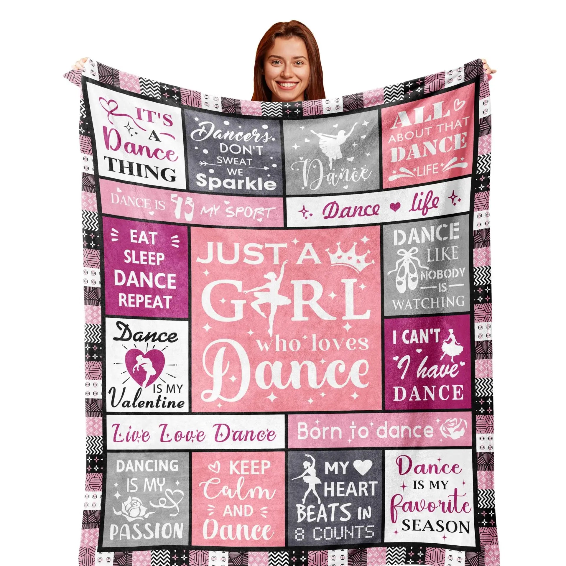 Softball Enthusiast Girl Flannel Jacquard Style Sofa Cover Bedding Soft Comfortable Warm Winter Blanket Woven Home Travel