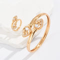 Popular Fashion Accessories Wholesale Classic Simple Inlaid White Zircon Love Luxury Jewelry Set Women's Set