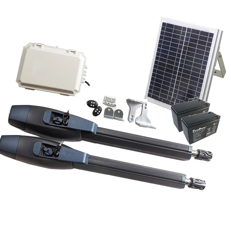 High-End 24V Motors Automatic Swing Gate Opener Premium Solar Energy Remote for Modern Home Use for Villas