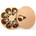 Wooden Crafts Wood  Medicine Box 7 Grid  Kitchen Solid Wood Finishing Storage Container