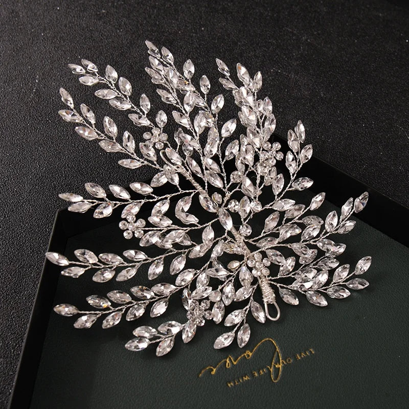 Wholesale Handmade Luxury  Crystal Hair Accessories  Rhinestone Princess Headpiece Bridal Headpiece for Wedding
