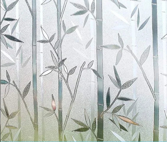 Decorative Film Window Privacy Film Static Cling 3D Iridescent rainbow Window Film Flower Pattern