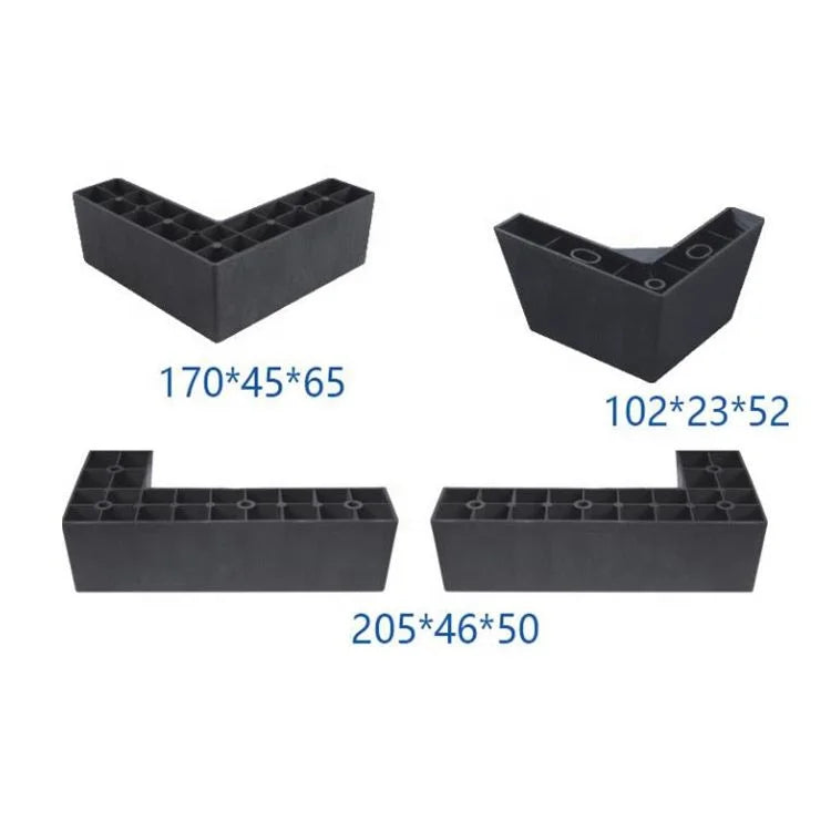 Plastic Furniture Leg Fittings Nylon Round and square Shape Strong Support Sofa Feet Legs