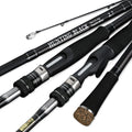2.7M 3m Black Carbon Double Rod Slightly Mh/H Adjustable Portable Lure Sea Bass Fishing Rod Spinning