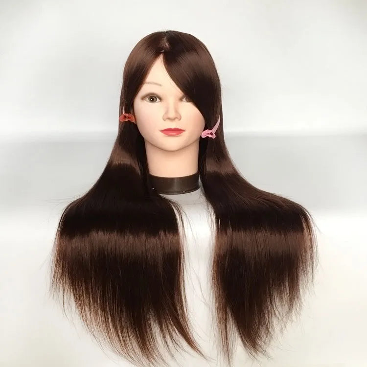 New Arrival Long Hair Dolls Practice Dummy Head 100%synthetic Hair Yaki Training Mannequin Head for Hairdressing Braid