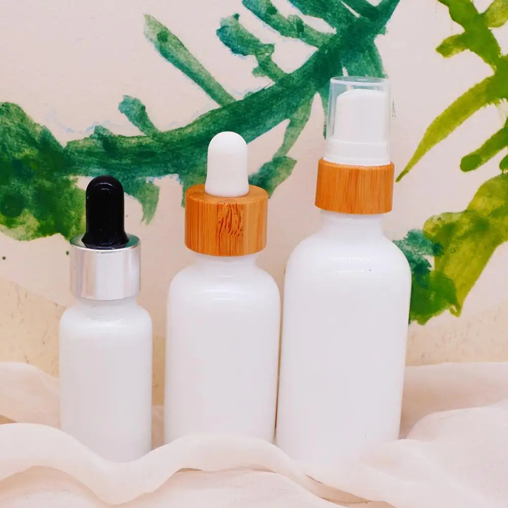 50ml White Porcelain 30ml Serum Bottle with Dropper