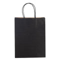 Eco-Friendly Flexo Printed Black Kraft Paper Bags for Business Grocery Cutlery Party & Gift Packaging-Custom Sizes Available