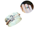 Fashion Women Adjustable Anxiety Ring Butterfly Flower Relieve Fidget Worry Silver Rings Jewellery