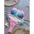 Wholesale Pit Stripe Fabric Bikini Sexy Backless Swimsuit Nylon Brazilian Swimsuit