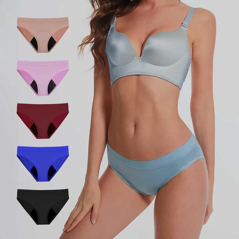 Custom 4 Layers Women Incontinence Period Plus Size Cotton Menstruation Leak Proof Menstrual Period Underwear Panties
