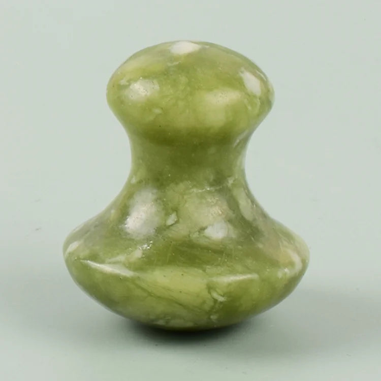 Premium Natural Xiuyan Jade Mushroom Shaped Guasha Board Portable Handheld Massager Guasha Skincare Tools Mushroom Stone
