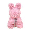 Simulation Foam Rose Flower Bear Artificial Rabbit Rose Bear for Valentine Christmas Anniversaries Weddings Gift