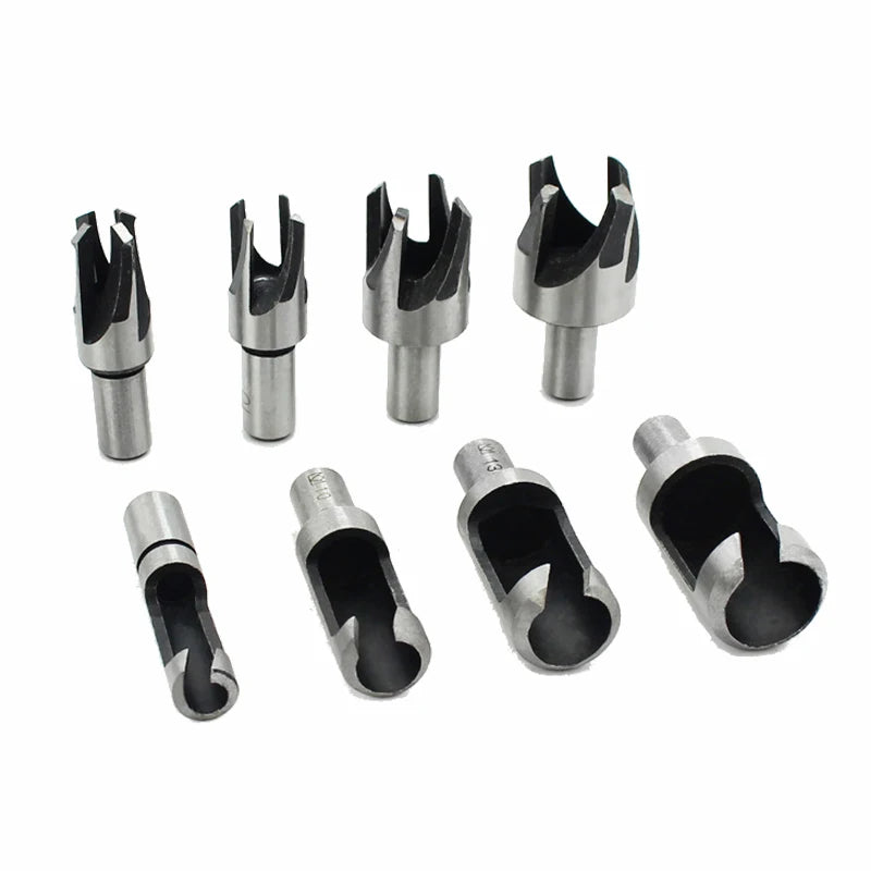 LAVIE Wood Plug Cutters Set Woodworking Cutting Tool Wood Drill Bit Claw Cork Drill for Wood 5/8 1/2 3/8 1/4 Inch DB03011
