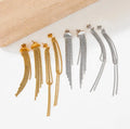 Long Dangle Earrings Boho Jewelry Gold Silver Stainless Steel Waterproof Non Tarnish Statement Vintage Long Box Chain Earring