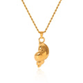Ocean Style Stainless Steel Conch Pendant Glossy Necklace Fashion High Sense Titanium Steel Twist Chain Jewellery Summer