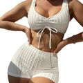 XUANHUI- A457 Eco Friendly Women's Bandeau Bikini with Front Logo V-Strings Quick Dry & Breathable-Private Label 2-Piece Set