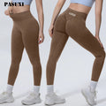 PASUXI New Workout Yoga Pants High Waist Print Sport Leggings Fitness Butt Lifting Gym Scrunch Butt Leggings