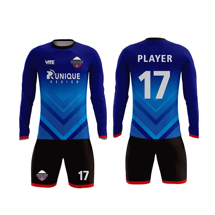 New Season Jersey Football Original Custom Printing Name Number Soccer Wear Long Sleeve Soccer Jersey