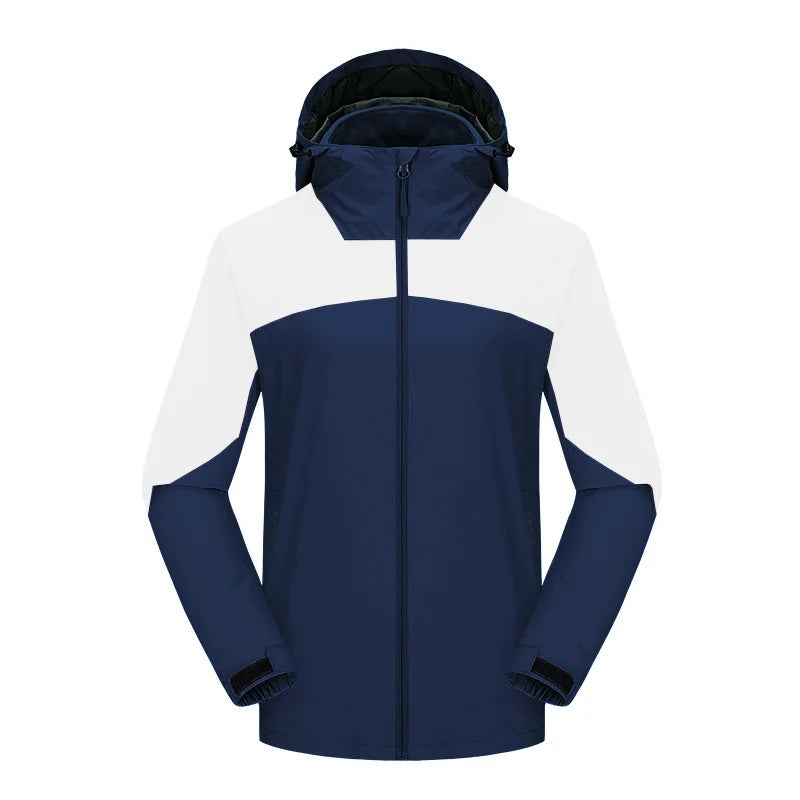 Unisex Professional 3-in-1 Windproof Waterproof Ski Suit Outdoor Jacket for Trekking Plus Size Zipper Closure Fleece Jacket