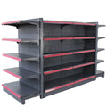 Metal Gondola Shelf Heavy Duty Solid Shelf Single Sided Adjustable Dimensions for Supermarket & Grocery Store Retail Use