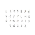 S925  Silver 26 Hollow English Letter Necklace Woven Rope  Scattered Beads Charm Pendants