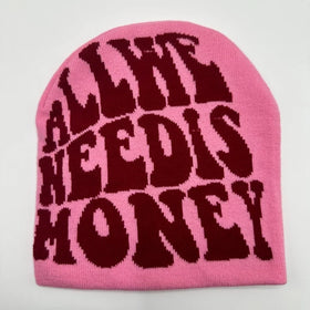 New Y2K Popular Letter Knitted Jacquard Beanie Cap Men Women Pullover Hip Hop Letter Hat Winter Knit Cold Cap