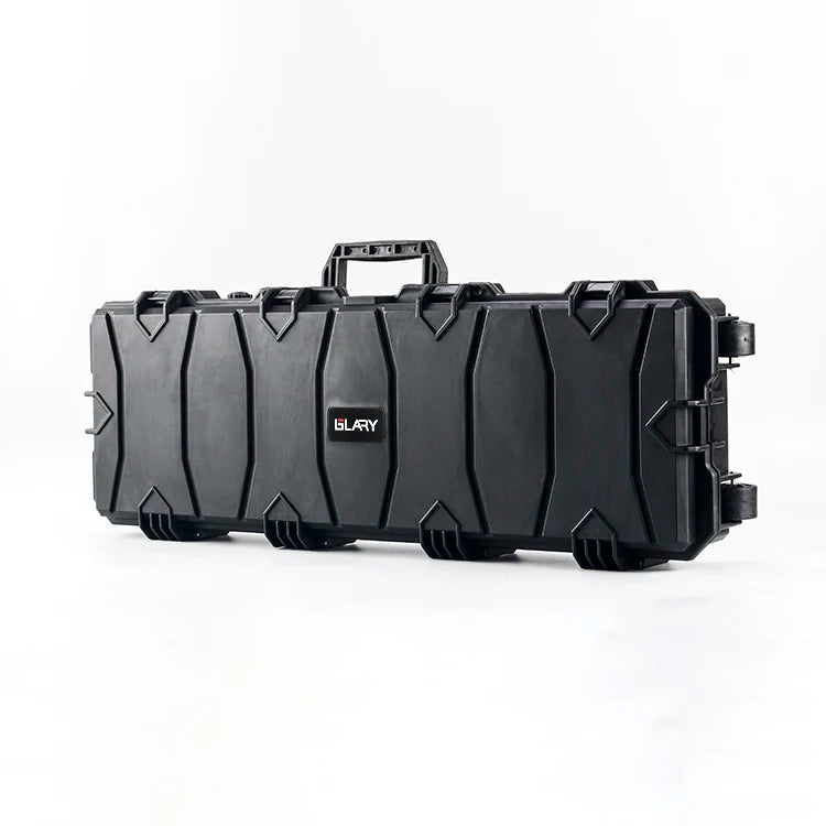 GLARY Long Gun Safe Box case With Foam Fireproof Universal Gun case Box IP67 Waterproof Hard Plastic Gun case With Wheels