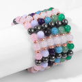 High Quality Natural Stone Bead Men Elastic Energy Hematite Healing Jade Bracelet for Women JBS12383