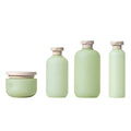In Stock HDPE200ml 300ml Green Body Cosmetic Lotion Shower Gel Bottle Empty Shampoo Bottles with Flip Top Cap