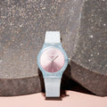 Back to School OEM Japan Movement PC21  Sr626sw Glitter Silicone Strap Plastic case Quartz Watch